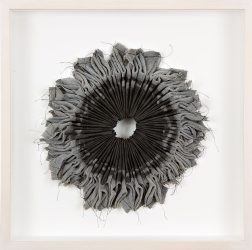 Millstone 03 | material: cotton, dyed bandages | 55 x 55 x 5 cm framed